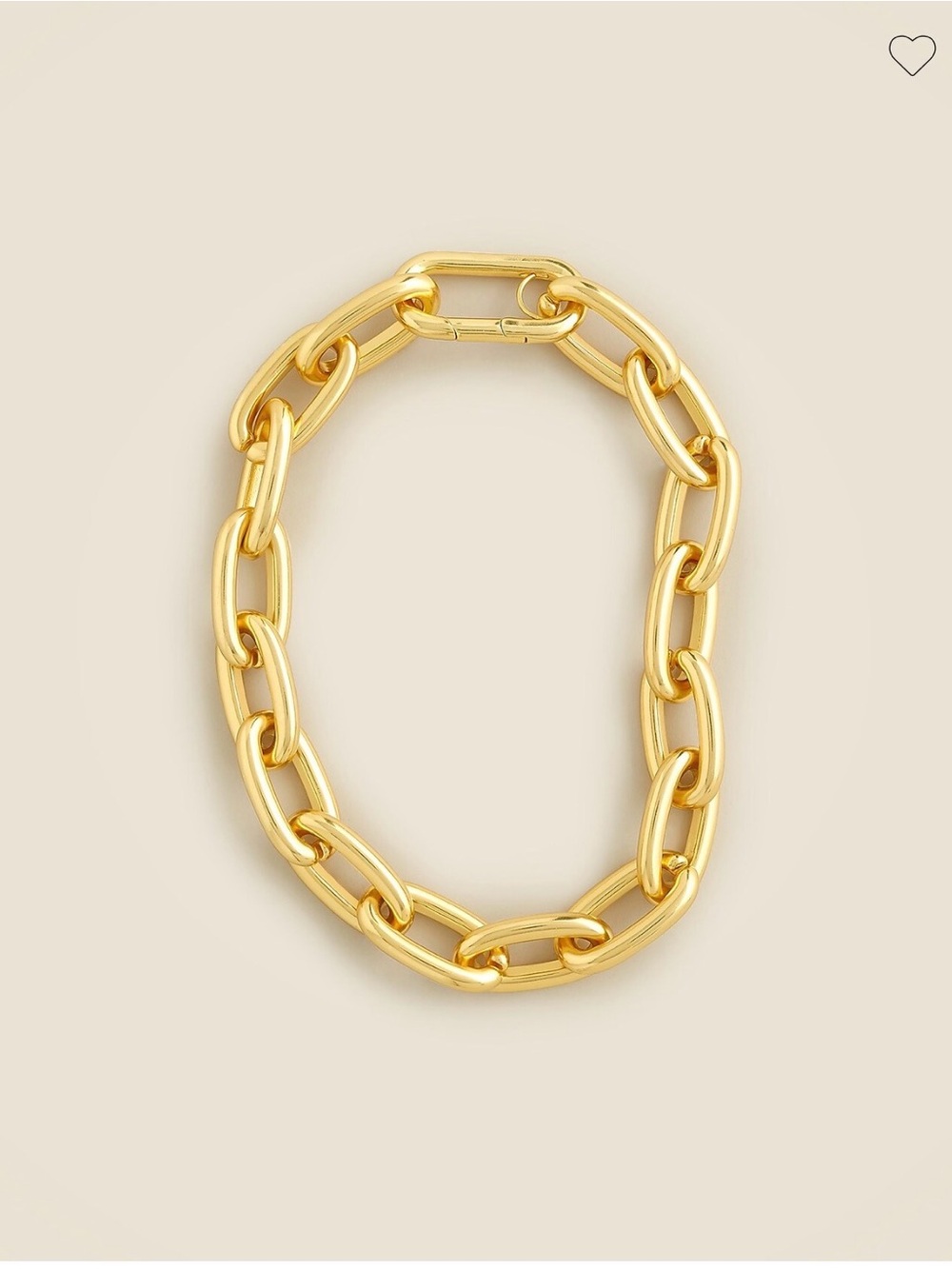 NWT J.Crew Metallic Gold Chainlink Necklace